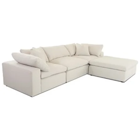 Contemporary 4 Pc Modular Sectional Sofa